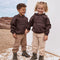 Chocolate Brown Exposed Seam Hoodie